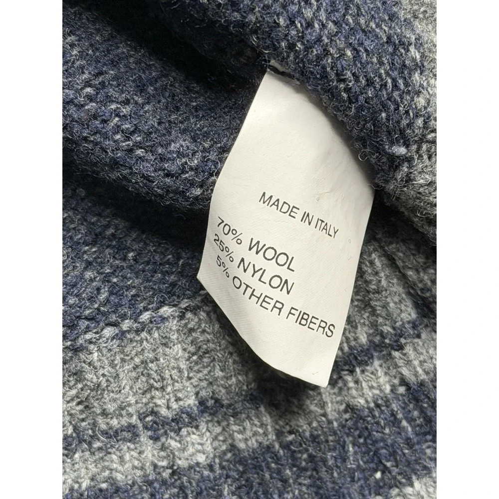 Daniele Blasi Sweater Mens Large Navy Blue Wool Blend 1/4 Zip Made In Italy